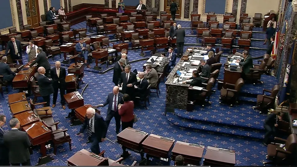 Trong lần bỏ phiếu thứ 13 về dự luật ngân sách tạm thời, Thượng viện Mỹ vẫn không hội đủ 60 phiếu thuận cần thiết. Ảnh : thv11.com