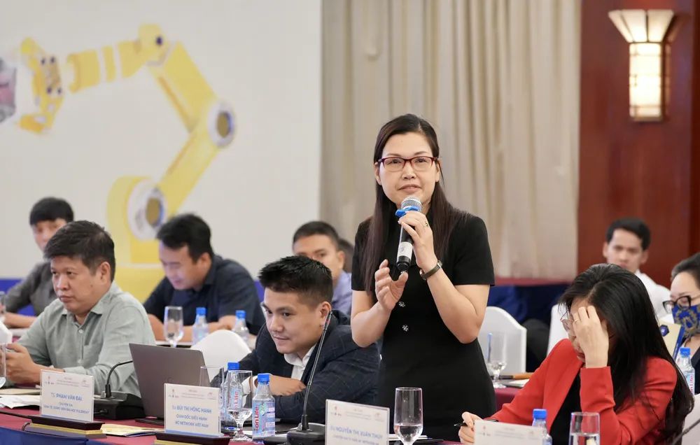 Bà Bùi Thị Hồng Hạnh, Giám đốc điều hành NC Network Việt Nam phát biểu tại hội thảo. Ảnh: HỮU HẠNH