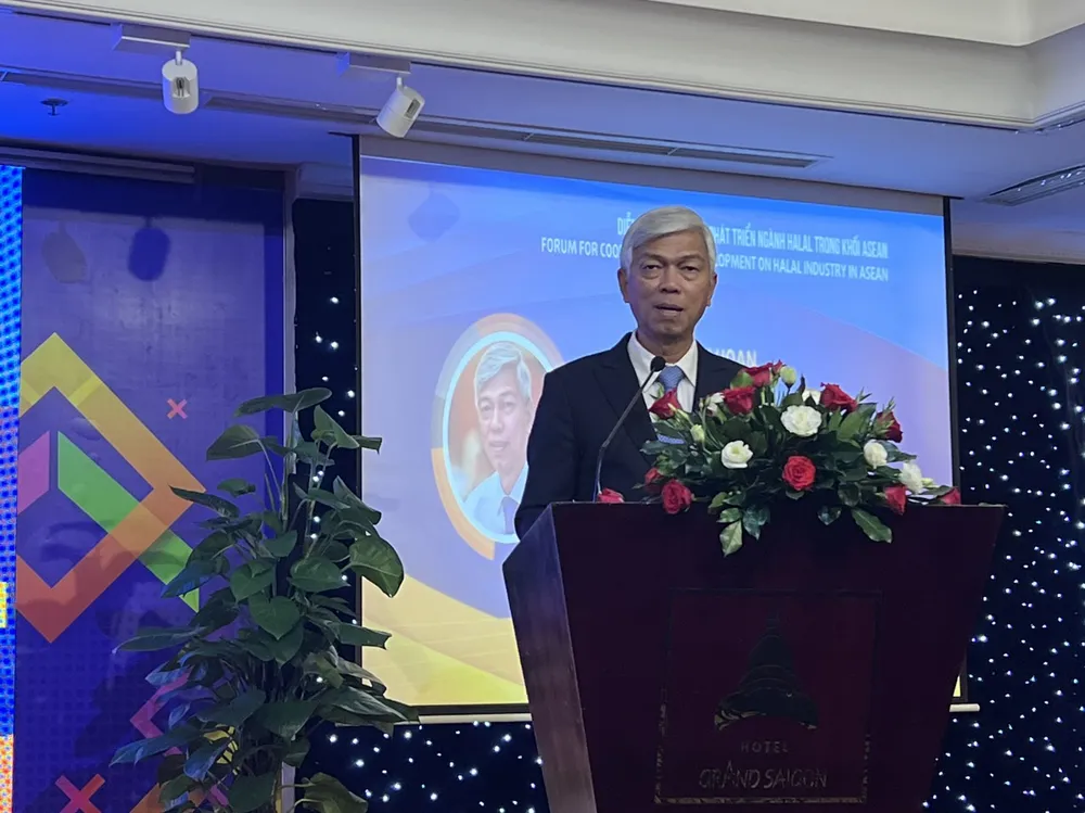Phó Chủ tịch UBND TPHCM Võ Văn Hoan phát biểu tại diễn đàn hợp tác và phát triển ngành Halal trong khối Asean