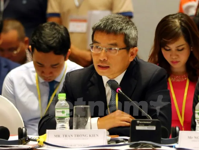 Đại diện Nhóm công tác Nông nghiệp đề xuất kiến nghị tại VPSF 2017, ngày 31/7. (Ảnh: Vietnam+)