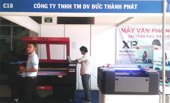 Các gian hàng trưng bày tại Triển lãm VietAd 2017 TPHCM 