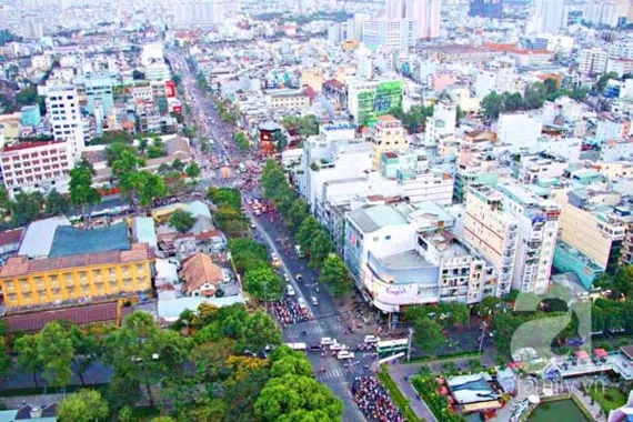 Một góc TPHCM nhìn từ trên cao