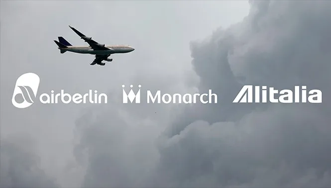Air Berlin, Alitalia và Monarch Airlines là ba hãng bay châu Âu sụp đổ chỉ trong 50 ngày