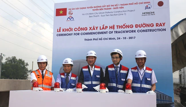 Lễ khởi công xây lắp hệ thống đường ray Dự án tuyến Metro số 1 (Bến Thành – Suối Tiên).