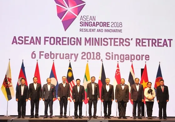 Bộ trưởng Ngoại giao các nước ASEAN tham dự hội nghị cấp Bộ trưởng Ngoại giao đầu tiên của ASEAN năm 2018