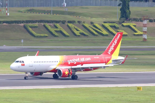 Vietjet khai thác chuyến bay quốc tế tại sân bay quốc tế Changi