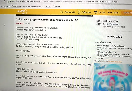 Cảnh giác trò lừa cò môi giới