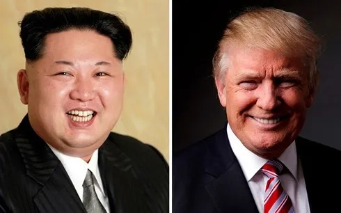 Lãnh đạo Triều Tiên Kim Jong-un (trái) và Tổng thống Mỹ Donald Trump. Ảnh: Reuters.