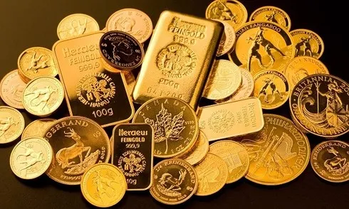Giá vàng trong nước có xu hướng giảm theo đà giảm của giá vàng thế giới. (Ảnh minh họa: KT)