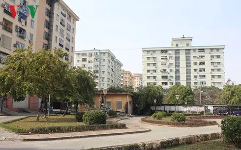 Khu chung cư Đồng Tàu - một trong số ít chung cư xây thấp tầng trên địa bàn quận Hoàng Mai.