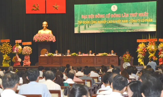 Tập đoàn Công nghiệp Cao su Việt Nam tổ chức Đại hội đồng cổ đông lần thứ nhất.