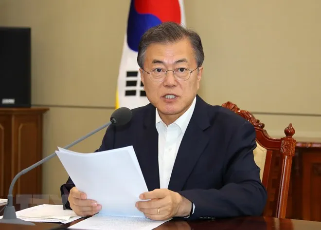 Tổng thống Hàn Quốc Moon Jae-in. (Nguồn: Yonhap/TTXVN)