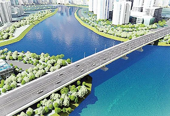 Phối cảnh cầu qua đảo Kim Cương