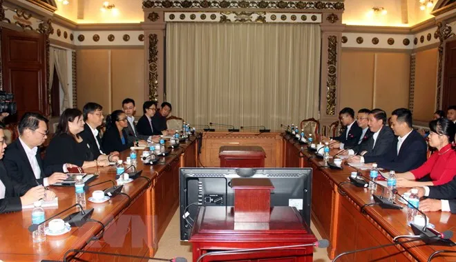 Quang cảnh buổi tiếp. (Ảnh: Xuân Khu/TTXVN)