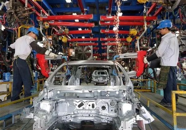 Dây chuyền lắp tại Nhà máy Ford Hải Dương. (Ảnh: Trần Việt/TTXVN)