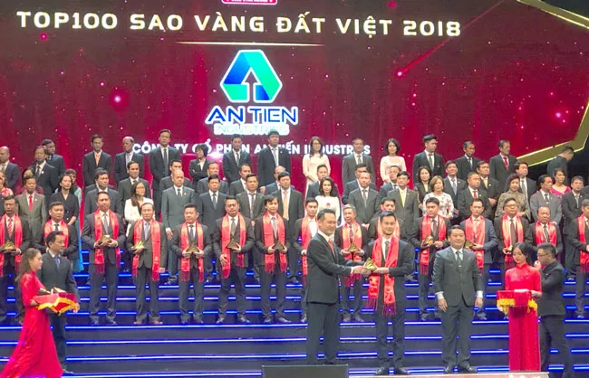 An Tiến Industries lần đầu tiên nhận giải Sao Vàng đất Việt 2018