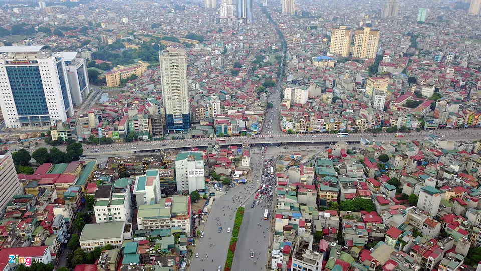 Đường vành đai 2 đoạn Vĩnh Tuy - Ngã Tư Sở có vai trò kết nối quan trọng của thủ đô. Ảnh: Zing.vn