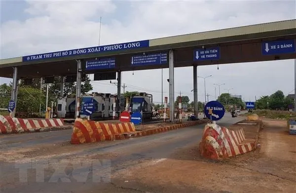 Trạm thu phí Đồng Xoài-Phước Long, tỉnh Bình Phước. (Ảnh: Đậu Tất Thành/TTXVN)