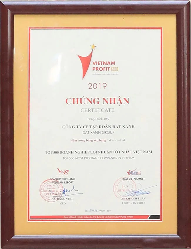Đất Xanh xuất sắc vào top đầu doanh nghiệp BĐS lợi nhuận tốt nhất 2019 ảnh 2 Đất Xanh xuất sắc vào top đầu doanh nghiệp BĐS lợi nhuận tốt nhất 2019 ảnh 2