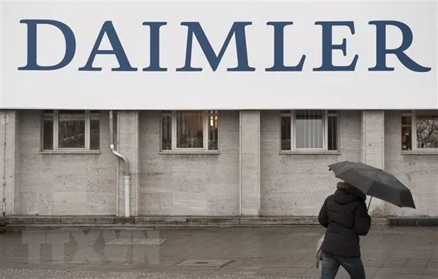 Biểu tượng Daimler tại Berlin, Đức. (Nguồn: AFP/TTXVN)
