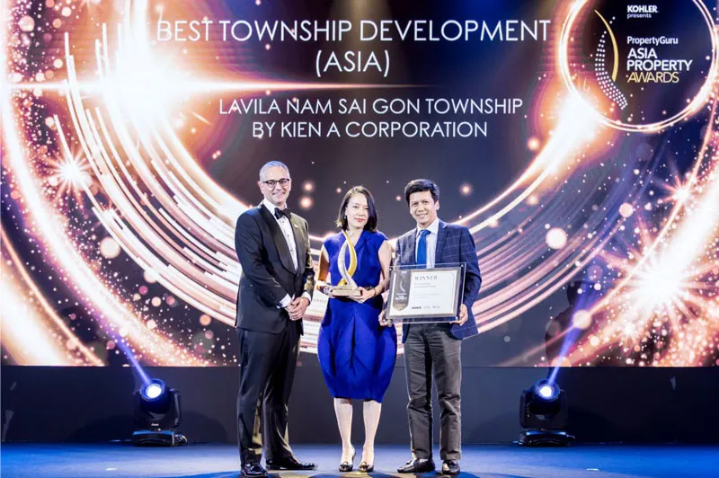 Dự án Khu đô thị LAVILA NAM SÀI GÒN của KIẾN Á vinh dự nhận giải thưởng uy tín tầm khu vực châu Á, "Best of the best" hạng mục Best Township Development.