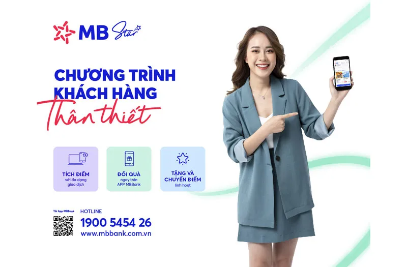 Tích lũy điểm thưởng, nhận nhiều ưu đãi với “MB Star”