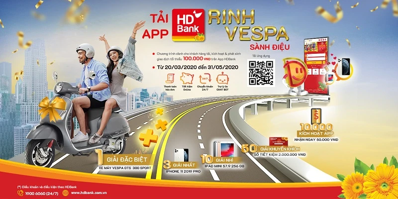 Săn ưu đãi vàng từ thanh toán trực tuyến qua App HDBank