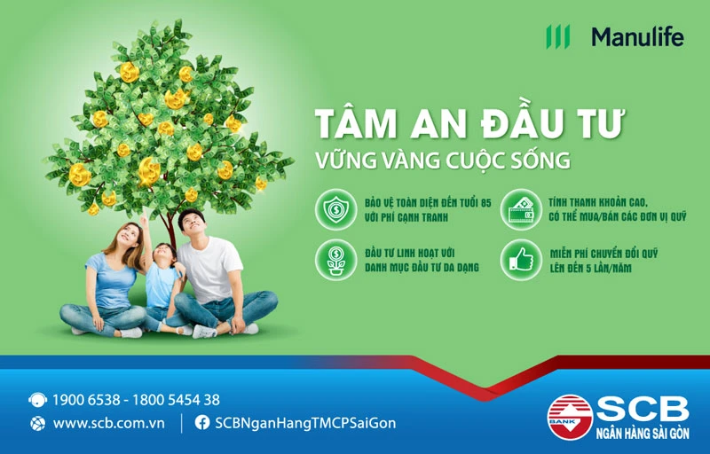 SCB ra mắt sản phẩm bảo hiểm Tâm an Đầu tư