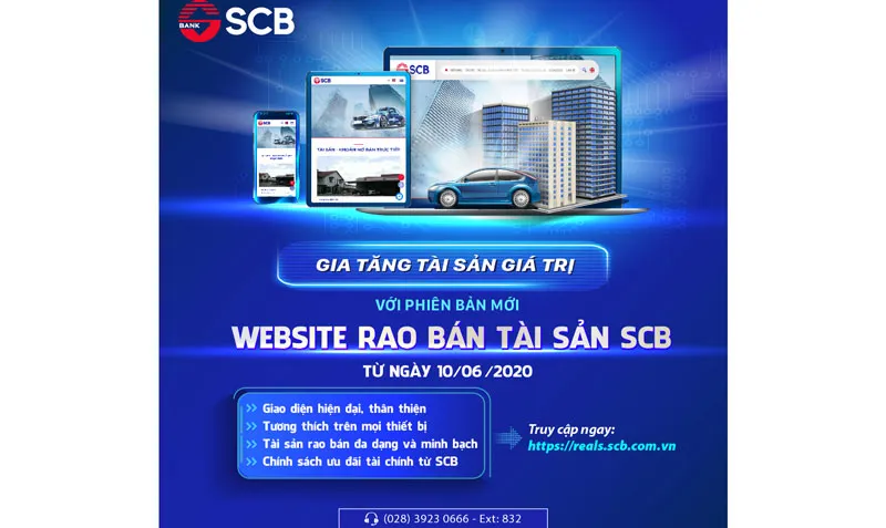 SCB ra mắt phiên bản mới website rao bán tài sản