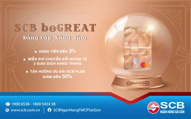 SCB giới thiệu sản phẩm thẻ thanh toán SCB beGREAT