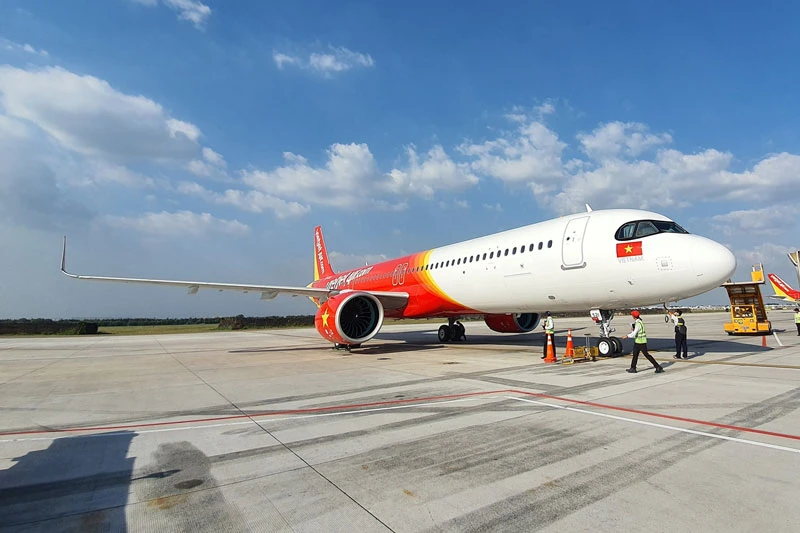 Tàu bay A321 của Airbus nằm trong giao dịch 10 tàu bay đã giúp Vietjet được vinh danh với giải thưởng Giao dịch của năm