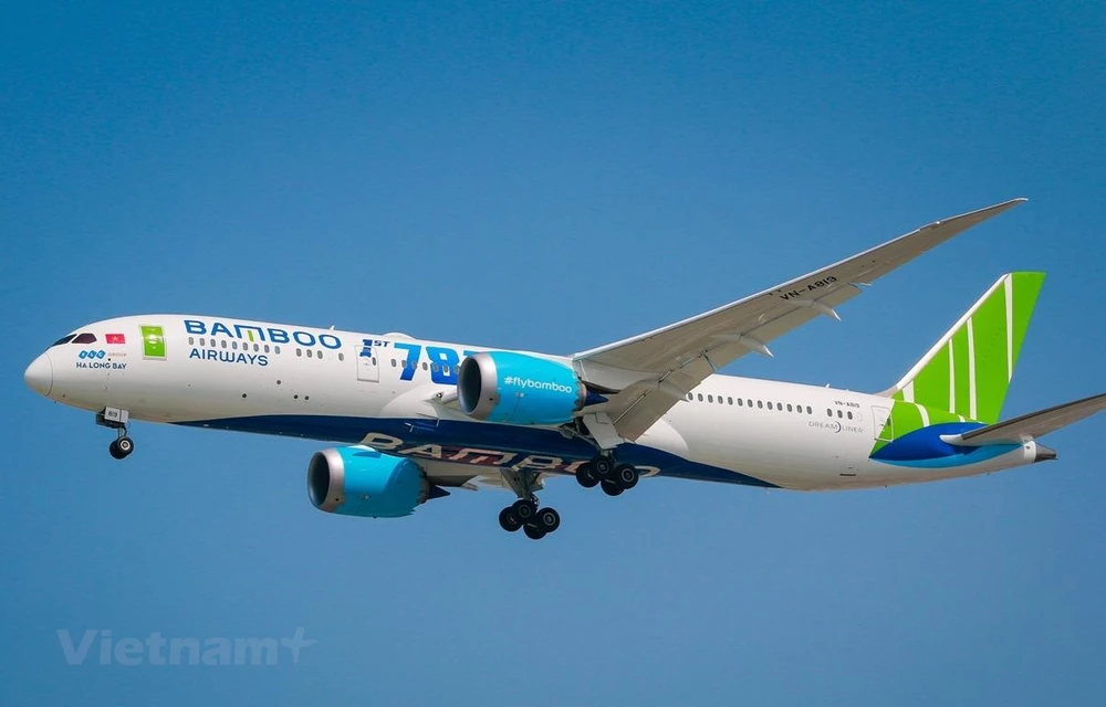 Bamboo Airways đã chịu thiệt hại nặng nề về doanh thu do ảnh hưởng của dịch COVID-19. (Ảnh: CTV/Vietnam+)