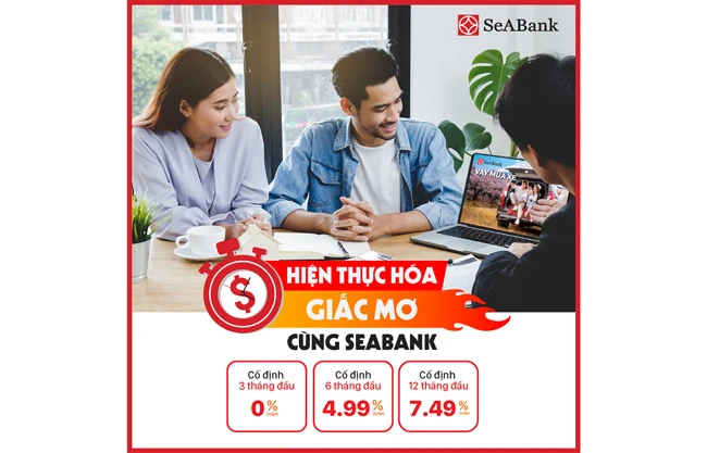 SeABank tung gói hỗ trợ lãi suất từ 0%/năm