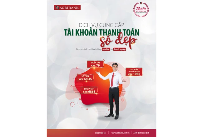 Agribank cung cấp tài khoản thanh toán số đẹp cho khách hàng cá nhân và doanh nghiệp