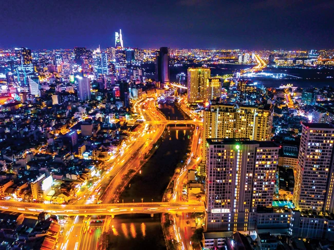 A corner of HCMC at night. Photo: Hoang Hung