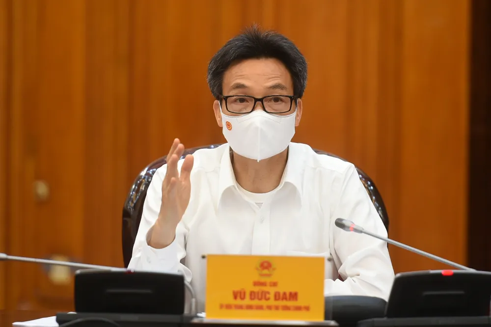 Phó Thủ tướng Vũ Đức Đam phát biểu tại cuộc họp. Ảnh VGP