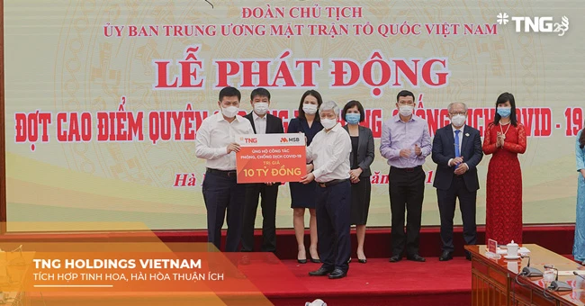 TNG Holdings Vietnam và MSB ủng hộ 10 tỷ đồng cho phòng, chống dịch Covid -19