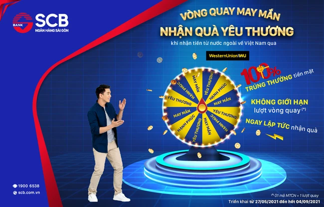 SCB triển khai chương trình “Vòng quay may mắn – Nhận quà yêu thương”