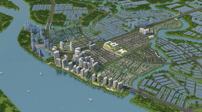 Phối cảnh dự kiến minh họa tổng thể khu đô thị Izumi City 170ha tại Biên Hòa, Đồng Nai