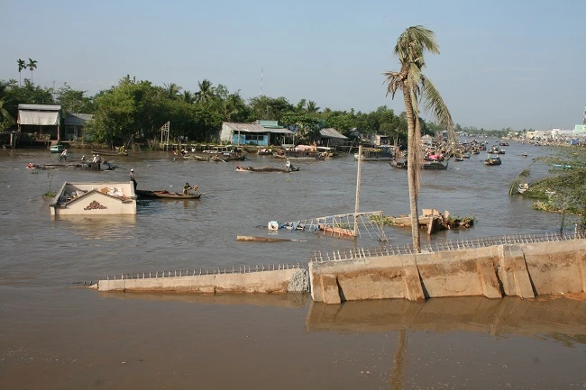 Sạt lở đang là nỗi lo của các tỉnh vùng ĐBSCL. 