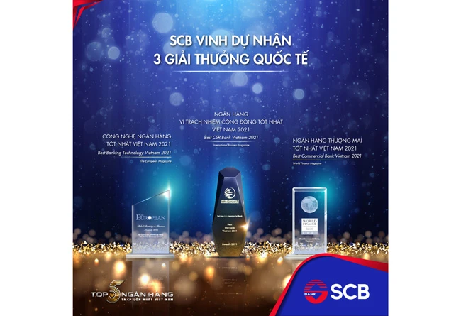 SCB đón nhận 3 giải thưởng quốc tế