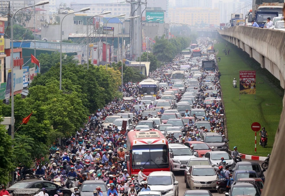 Ðường Vành đai 3 - khu vực xác định là ranh giới để thu phí vào nội đô Hà Nội.