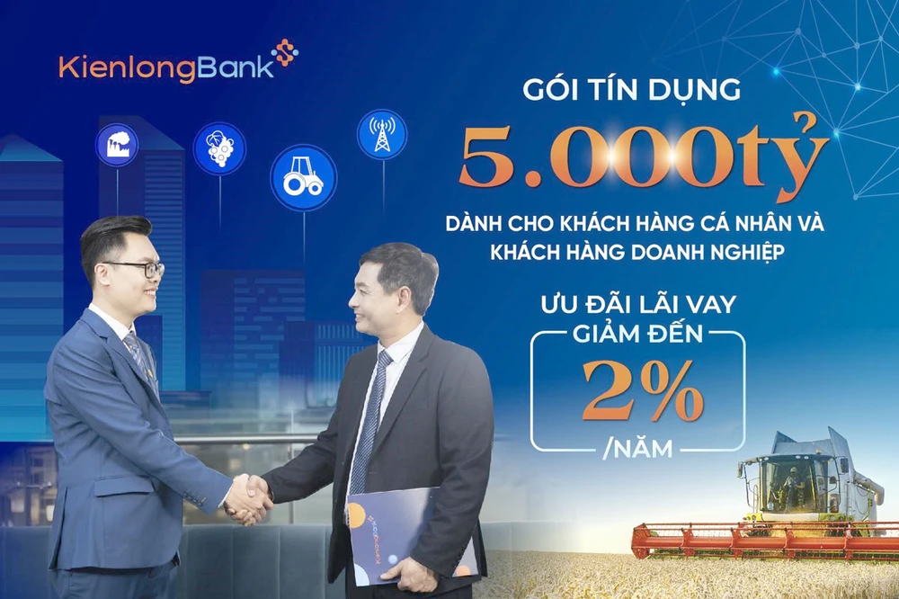 KienlongBank giảm lãi suất cho vay lên đến 2%/năm