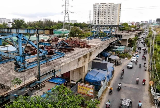 Các dự án giao thông trọng điểm đang được Thành phố Hồ Chí Minh thúc đẩy thi công. (Ảnh Tiến Lực/TTXVN)