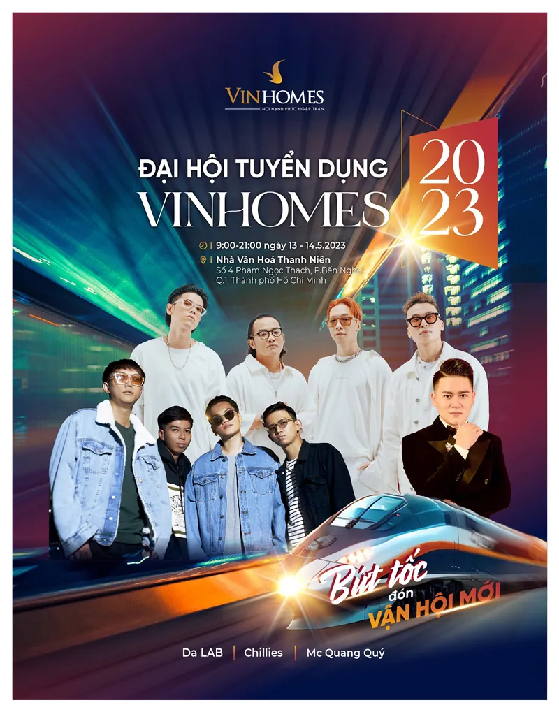 Chương trình có sự góp mặt của nhiều ca sĩ, nhóm nhạc nổi tiếng cùng các buổi tọa đàm đến từ những chuyên gia nổi tiếng trong lĩnh vực tuyển dụng, bất động sản.