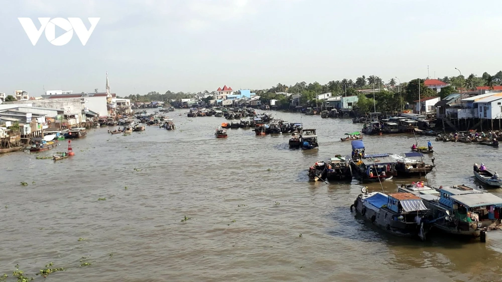 Chợ nổi Cái Bè thời hoàng kim. 