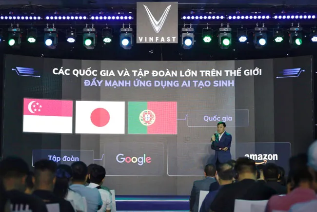 Giáo sư Vũ Hà Văn, Giám đốc Khoa học VinBigData cho biết AI tạo sinh sẽ được ứng dụng rộng rãi ở nhiều lĩnh vực, đặc biệt trên các dòng xe điện. Giáo sư Vũ Hà Văn, Giám đốc Khoa học VinBigData cho biết AI tạo sinh sẽ được ứng dụng rộng rãi ở nhiều lĩnh vực, đặc biệt trên các dòng xe điện.