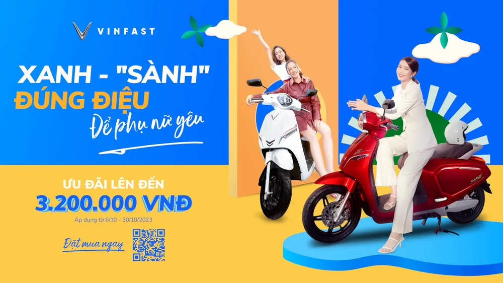 VinFast tung ưu đãi tháng 10 cho xe máy điện lên đến 3,2 triệu đồng VinFast tung ưu đãi tháng 10 cho xe máy điện lên đến 3,2 triệu đồng