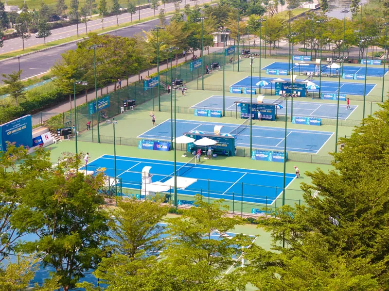 Cụm 5 sân quần vợt tại Khu đô thị Waterpoint - nơi diễn ra Giải Quần vợt Vô địch Quốc gia - Cúp Nam Long 2023 Cụm 5 sân quần vợt tại Khu đô thị Waterpoint - nơi diễn ra Giải Quần vợt Vô địch Quốc gia - Cúp Nam Long 2023