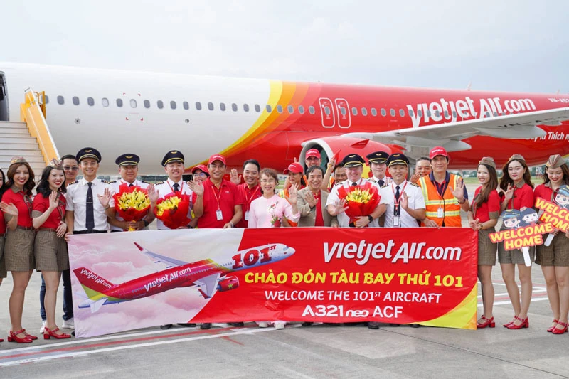 Vietjet chào đón tàu bay thứ 101 về với đội bay